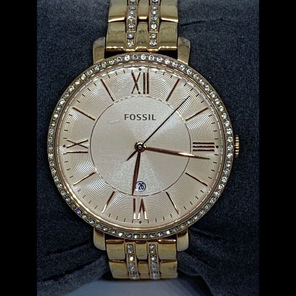 Fossil ES3546 Analog Gold Stainless Steel Watch FR27 - Picture 1 of 8